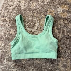 ALO Yoga Light Green Ribbed Top